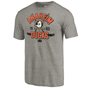 Anaheim Ducks Hometown Collection Tri-Blend T-Shirt - Gray NHL Guys Tee