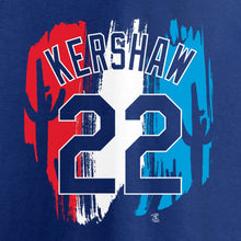 Load image into Gallery viewer, Clayton Kershaw Los Angeles Dodgers Women&#39;s 2019 Spring Training Name &amp; Number V-Neck T-Shirt - Royal MLB Ladies V-Neck
