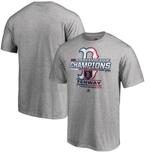Boston Red Sox 2018 American League Champions Locker Room T-Shirt - Heather Gray MLB Guys Tee