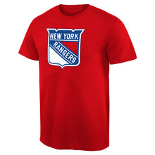 Load image into Gallery viewer, New York Rangers Team Primary Logo T-Shirt - Red NHL Guys Tee
