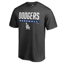 Load image into Gallery viewer, Los Angeles Dodgers Win Stripe T-Shirt - Charcoal MLB Guys Tee
