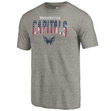 Load image into Gallery viewer, Washington Capitals Freedom Tri-Blend T-Shirt - Heathered Gray NHL Guys Tee
