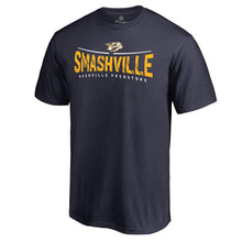 Load image into Gallery viewer, Nashville Predators Hometown Collection Smashville T-Shirt - Navy NHL Guys Tee

