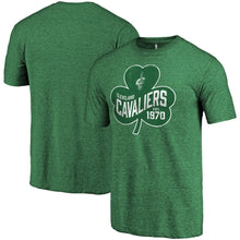 Load image into Gallery viewer, Cleveland Cavaliers St. Patrick's Day Pride Tri-Blend T-Shirt - Kelly Green NBA Guys Tee
