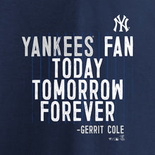 Load image into Gallery viewer, Gerrit Cole New York Yankees Hometown Quote T-Shirt - Navy MLB Guys Tee
