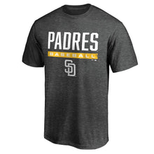 Load image into Gallery viewer, San Diego Padres Win Stripe T-Shirt - Charcoal MLB Guys Tee
