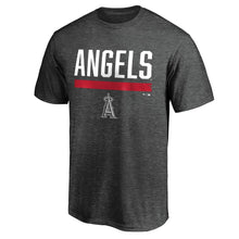 Load image into Gallery viewer, Los Angeles Angels Win Stripe T-Shirt - Charcoal MLB Guys Tee
