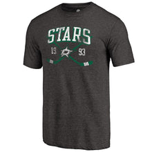 Load image into Gallery viewer, Dallas Stars Vintage Collection Line Shift Tri-Blend T-Shirt - Black NHL Guys Tee
