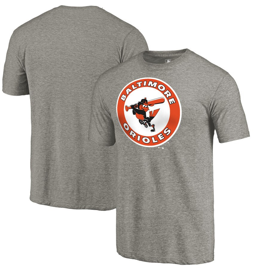 Baltimore Orioles Cooperstown Collection Forbes Tri-Blend T-Shirt - Ash MLB Guys Tee