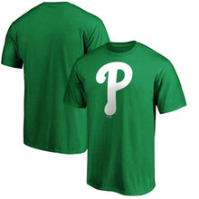 Load image into Gallery viewer, Philadelphia Phillies St. Patrick's Day Logo T-Shirt - Kelly Green MLB Guys Tee
