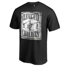 Load image into Gallery viewer, Cleveland Cavaliers Court Vision Marble T-Shirt - Black NBA Guys Tee
