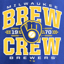 Load image into Gallery viewer, Milwaukee Brewers Women&#39;s Hometown Collection Barley V-Neck T-Shirt - Royal MLB Ladies V-Neck
