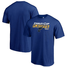 Load image into Gallery viewer, St. Louis Blues 2019 Stanley Cup Playoffs Bound Body Checking T-Shirt - Royal NHL Guys Tee
