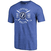Load image into Gallery viewer, Tampa Bay Lightning Hometown Collection Tri-Blend T-Shirt - Blue NHL Guys Tee
