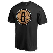 Load image into Gallery viewer, Brooklyn Nets Hardwood T-Shirt - Black NBA Guys Tee
