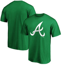 Load image into Gallery viewer, Atlanta Braves St. Patrick&#39;s Day Logo T-Shirt - Kelly Green MLB Guys Tee
