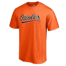 Load image into Gallery viewer, Baltimore Orioles Team Wordmark T-Shirt - Orange MLB Guys Tee
