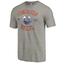 Load image into Gallery viewer, Edmonton Oilers Heritage Tri-Blend T-Shirt - Ash NHL Guys Tee
