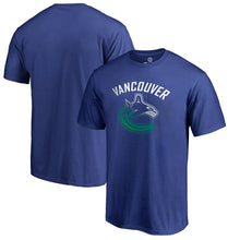 Load image into Gallery viewer, Vancouver Canucks Gradient Logo T-Shirt - Royal NHL Guys Tee
