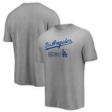 Load image into Gallery viewer, Los Angeles Dodgers Majestic Open Opportunity T-Shirt - Heathered Gray MLB Guys Tee
