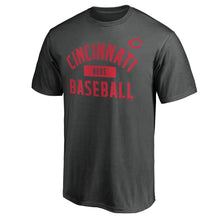 Load image into Gallery viewer, Cincinnati Reds Iconic Primary Pill T-Shirt - Charcoal MLB Guys Tee
