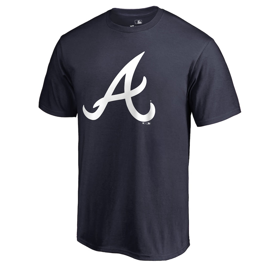 Atlanta Braves Team Color Primary Logo T-Shirt - Navy MLB Guys Tee