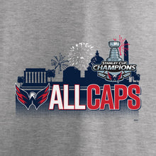 Load image into Gallery viewer, Washington Capitals 2018 Stanley Cup Champions Change On The Fly Celebration T-Shirt - Heather Gray NHL Guys Tee
