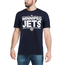 Load image into Gallery viewer, Winnipeg Jets Adidas Dassler Climalite Performance Raglan T-Shirt - Navy NHL Guys Tee
