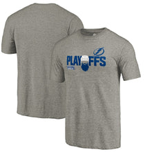 Load image into Gallery viewer, Tampa Bay Lightning 2018 Stanley Cup Playoffs Bound Team Favorite Tri-Blend T-Shirt - Heather Gray NHL Guys Tee
