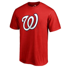 Load image into Gallery viewer, Washington Nationals Primary Logo T-Shirt - Red MLB Guys Tee
