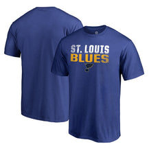 Load image into Gallery viewer, St. Louis Blues Iconic Collection Fade Out T-Shirt - Royal NHL Guys Tee
