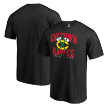 Load image into Gallery viewer, Chicago Blackhawks Hometown Collection Chi Town Hawks T-Shirt - Black NHL Guys Tee
