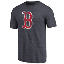 Load image into Gallery viewer, Boston Red Sox Distressed Team Tri-Blend T-Shirt - Heathered Navy MLB Guys Tee
