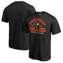 Load image into Gallery viewer, Philadelphia Flyers Hometown Collection Broad Street Bullies T-Shirt - Black NHL Guys Tee
