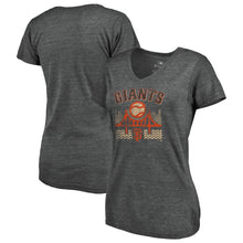 Load image into Gallery viewer, San Francisco Giants Women&#39;s Hometown Tri-Blend V-Neck T-Shirt - Black MLB Ladies V-Neck
