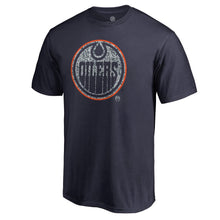 Load image into Gallery viewer, Edmonton Oilers Static Logo T-Shirt - Navy NHL Guys Tee

