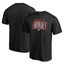 Load image into Gallery viewer, Oklahoma City Thunder Arch Smoke T-Shirt - Black NBA Guys Tee
