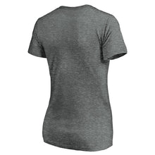 Load image into Gallery viewer, Carolina Panthers Majestic Women's Showtime My Favorite Team V-Neck T-Shirt - Heathered Gray NFL LADIES V-Neck
