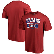 Load image into Gallery viewer, Montreal Canadiens Hometown Collection Go Habs T-Shirt - Red NHL Guys Tee
