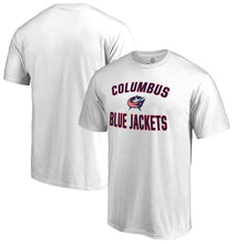 Load image into Gallery viewer, Columbus Blue Jackets Victory Arch T-Shirt - White NHL Guys Tee
