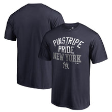 Load image into Gallery viewer, New York Yankees Pinstripe Pride Hometown Collection T-Shirt - Navy MLB Guys Tee
