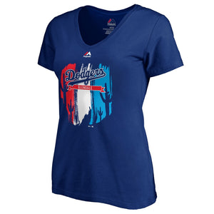 Clayton Kershaw Los Angeles Dodgers Women's 2019 Spring Training Name & Number V-Neck T-Shirt - Royal MLB Ladies V-Neck