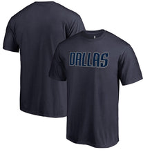 Load image into Gallery viewer, Dallas Mavericks Primary Wordmark T-Shirt - Navy NBA Guys Tee

