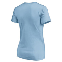 Load image into Gallery viewer, Philadelphia Phillies Cooperstown Collection Wahconah V-Neck T-Shirt - Light Blue MLB Ladies V-Neck
