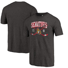 Load image into Gallery viewer, Ottawa Senators Vintage Collection Line Shift Tri-Blend T-Shirt - Black NHL Guys Tee
