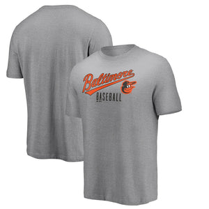 Baltimore Orioles Majestic Open Opportunity T-Shirt - Heathered Gray MLB Guys Tee