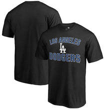 Load image into Gallery viewer, Los Angeles Dodgers Team Victory Arch T-Shirt - Black MLB Guys Tee

