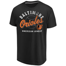 Load image into Gallery viewer, Baltimore Orioles Available T-Shirt - Black MLB Guys Tee
