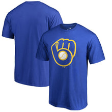 Load image into Gallery viewer, Milwaukee Brewers Primary Team Logo T-Shirt - Blue MLB Guys Tee
