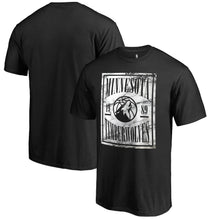 Load image into Gallery viewer, Minnesota Timberwolves Black Court Vision T-Shirt NBA Guys Tee

